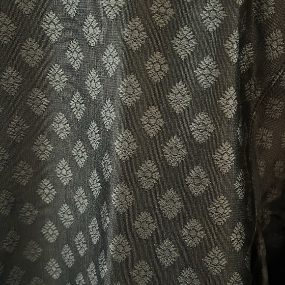 NWOT Manyavar Anchor Grey Silk Feel Kurta Pajama size M/38 - Picture 5 of 6